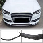 Audi A3 2012–2020 Priekšējā bampera lūpa Lip V1 (S-Line Sedan 2012-2016, oglekļa šķiedra) foto 1
