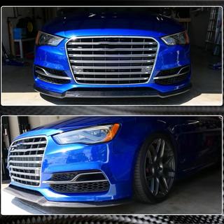 Priekšējā bampera lūpa Lip V1 (S-Line Sedan 2012-2016, oglekļa šķiedra) Audi A3 2012–2020 foto 4
