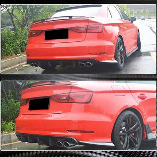 Aizmugurējā bampera difuzors V3 (S-Line Sedan 2012-2016, oglekļa šķiedra) Audi A3 2012–2020 foto 3