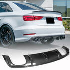 Audi A3 2012–2020 Aizmugurējā bampera difuzors V2 (S-Line Sedan 2012-2016, oglekļa šķiedra) foto 1