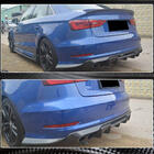 Audi A3 2012–2020 Aizmugurējā bampera difuzors V1 (S-Line Sedan 2012-2016, karbons) foto 3