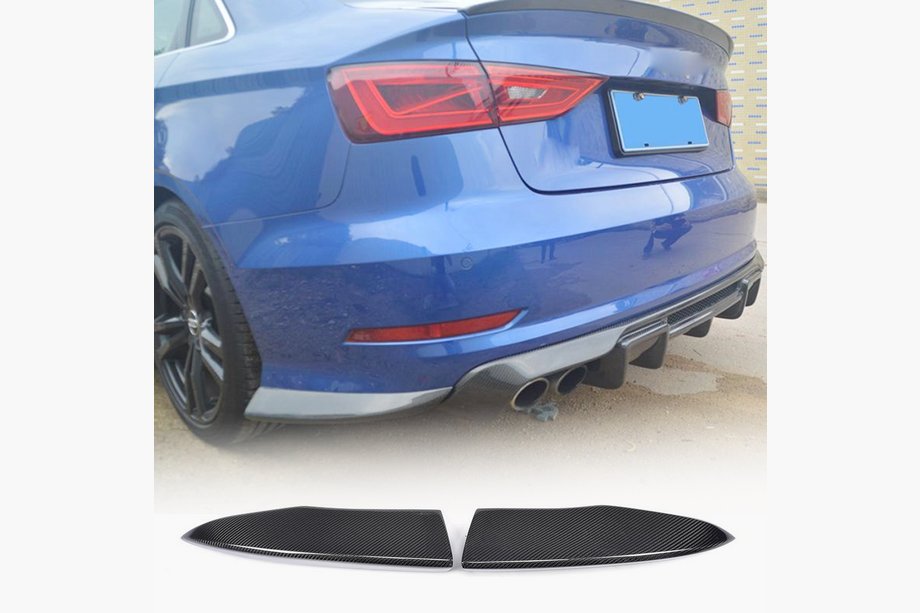 Audi A3 2012–2020 Aizmugurējā bufera uzlikas Flap (S-Line Sedan 2012-2016, oglekļa šķiedra) Image