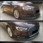 Audi A3 2012–2020 Priekšējā bampera lūpa Lip V1 (S-Line 2017-2020 HB, oglekļa šķiedra) foto 3