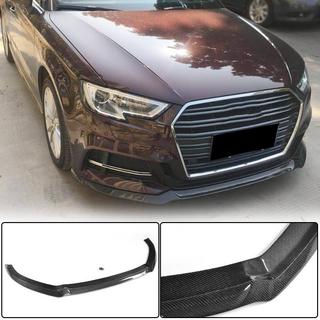 Priekšējā bampera lūpa Lip V1 (S-Line 2017-2020 HB, oglekļa šķiedra) Audi A3 2012–2020 foto 1