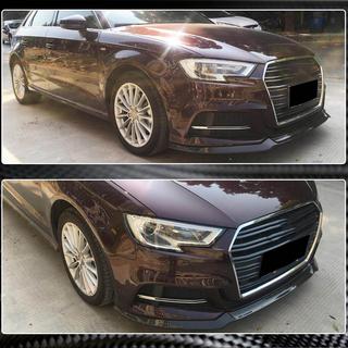 Priekšējā bampera lūpa Lip V1 (S-Line 2017-2020 HB, oglekļa šķiedra) Audi A3 2012–2020 foto 3