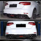 Audi A3 2012–2020 Aizmugurējā bampera difuzors V1 (S-Line HB 2017-2020, karbons) foto 3