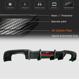 Aizmugurējā bampera difuzors V1 (S-Line HB 2017-2020, karbons) Audi A3 2012–2020 foto 4