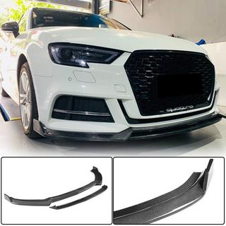 Priekšējā bufera lūpa Lip V4 (S-Line Sedan 2017-2020, oglekļa šķiedra) Audi A3 2012–2020 foto 1