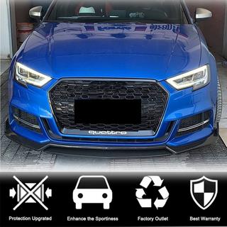 Priekšējā bufera lūpa Lip V4 (S-Line Sedan 2017-2020, oglekļa šķiedra) Audi A3 2012–2020 foto 2
