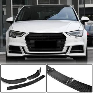 Priekšējā bampera lūpa Lip V2 (S-Line Sedan 2017-2020, oglekļa šķiedra) Audi A3 2012–2020 foto 1