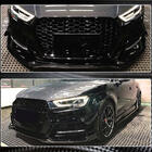 Audi A3 2012–2020 Priekšējā bampera lūpa Lip V1 (S-Line 2017-2020 Sedan, karbons) foto 7