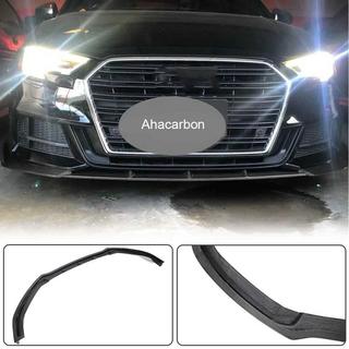 Priekšējā bampera lūpa Lip V1 (S-Line 2017-2020 Sedan, karbons) Audi A3 2012–2020 foto 2