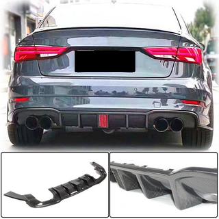 Aizmugurējā bampera difuzors V2 (S-Line Sedan 2017-2020, oglekļa šķiedra) Audi A3 2012–2020 foto 1