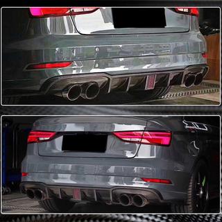 Aizmugurējā bampera difuzors V2 (S-Line Sedan 2017-2020, oglekļa šķiedra) Audi A3 2012–2020 foto 4