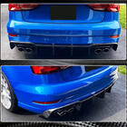 Audi A3 2012–2020 Aizmugurējā bampera difuzors V1 (S-Line Sedan 2017-2020, karbons) foto 7