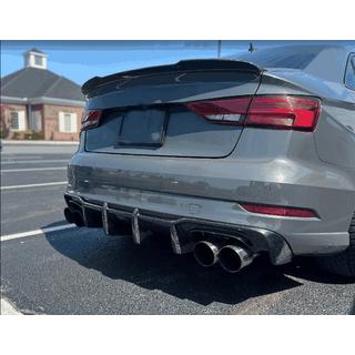 Aizmugurējā bampera difuzors V1 (S-Line Sedan 2017-2020, karbons) Audi A3 2012–2020 foto 2