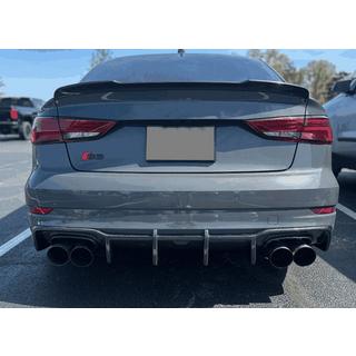 Aizmugurējā bampera difuzors V1 (S-Line Sedan 2017-2020, karbons) Audi A3 2012–2020 foto 3