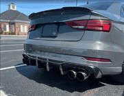 Audi A3 2012–2020 Aizmugurējā bampera difuzors (FRP) foto 2