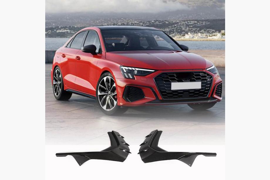 Audi A3 2020– Priekšējā bampera lūpas uzlikas (S-Line Sedan 2020-2023, karbons) Image
