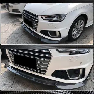 Priekšējā bufera lūpa Lip V1 (S-Line Sedan 2015-2019, oglekļa šķiedra) foto 4