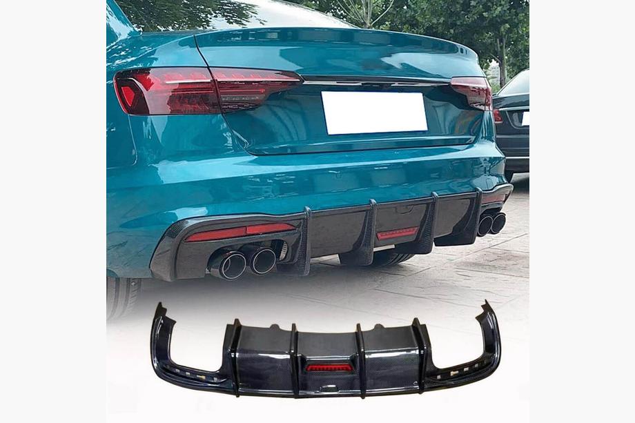 Audi A4 B10 2024– Aizmugurējā bampera difuzors V3 (S-Line, oglekļa šķiedra) Image
