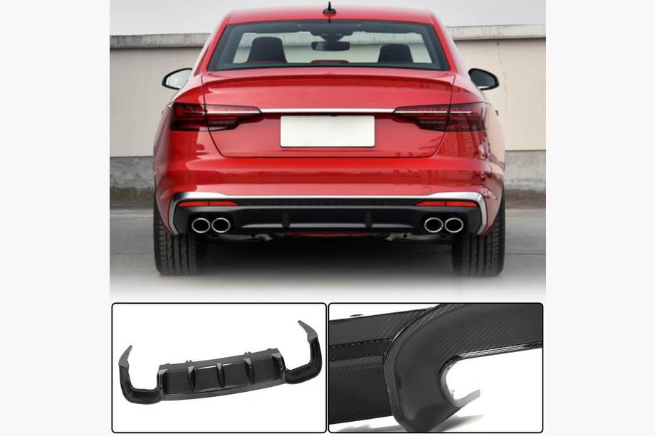 Audi A4 B10 2024– Aizmugurējā bampera difuzors V2 (S-Line, oglekļa šķiedra) Image