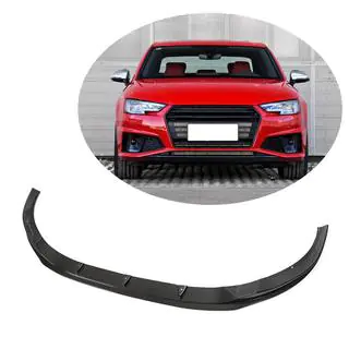 Priekšējā bampera lūpa Lip V6 (S-Line Sedan 2015-2019, oglekļa šķiedra) foto 1
