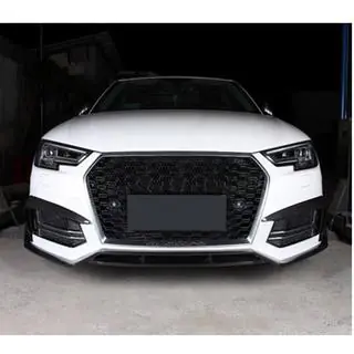 Priekšējā bampera lip spoileris Lip V2 (S-Line Sedan 2015-2019, karbons) foto 1