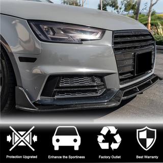 Priekšējā bampera lip spoileris Lip V2 (S-Line Sedan 2015-2019, karbons) foto 3