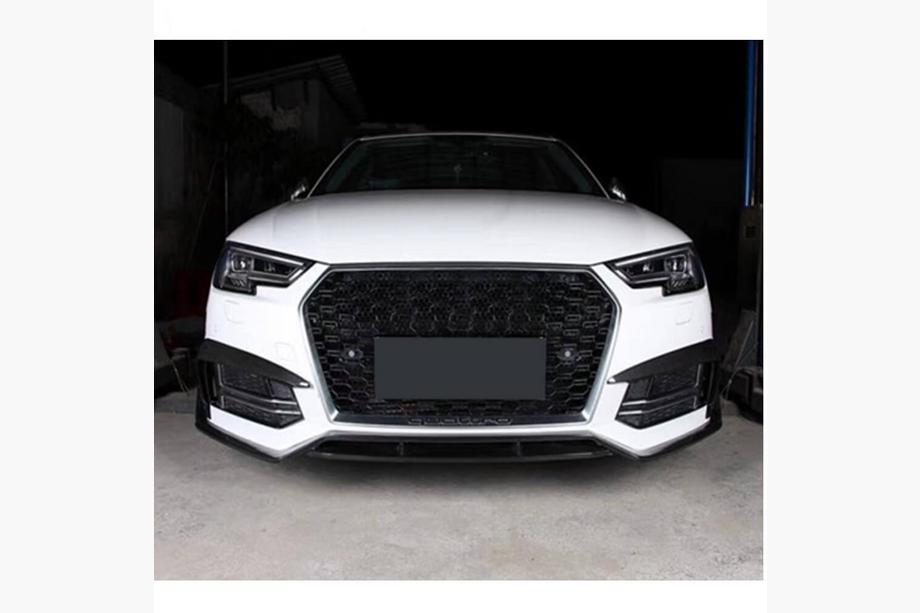 Audi A4 B9 2015–2024 Priekšējā bampera lip spoileris Lip V2 (S-Line Sedan 2015-2019, karbons) Image
