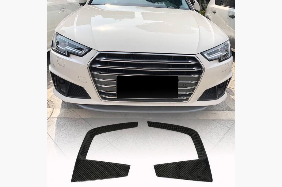 Audi A4 B9 2015–2024 Miglas lukturu uzlikas V3 (S-Line Sedan 2015-2019, karbons) Foto 1