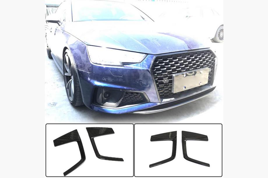 Audi A4 B9 2015–2024 Miglas lukturu uzlikas V3 (S-Line Sedan 2015-2019, karbons) Foto 2