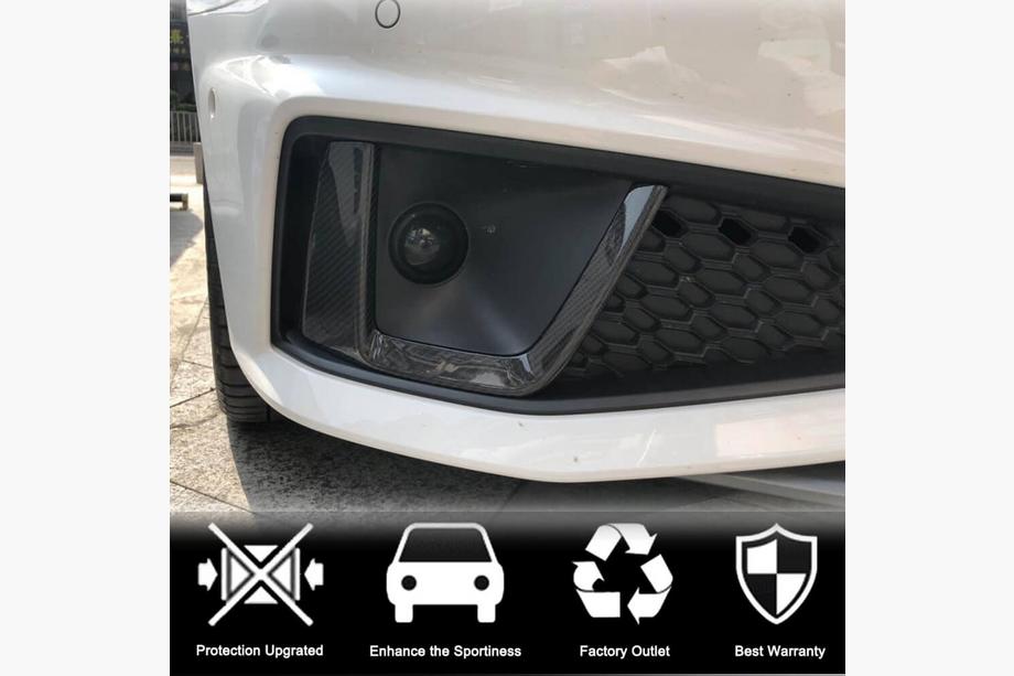 Audi A4 B9 2015–2024 Miglas lukturu uzlikas V3 (S-Line Sedan 2015-2019, karbons) Foto 3
