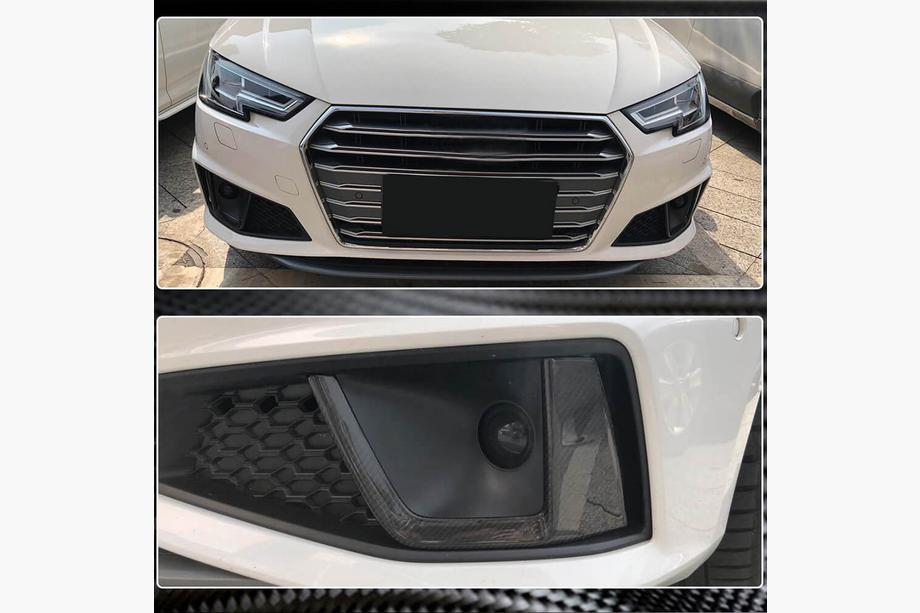 Audi A4 B9 2015–2024 Miglas lukturu uzlikas V3 (S-Line Sedan 2015-2019, karbons) Foto 4
