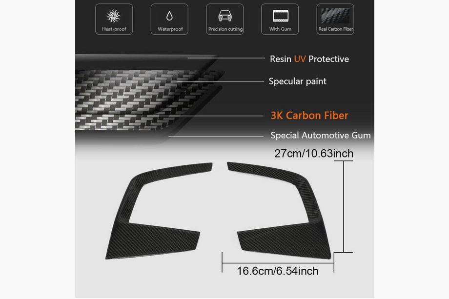 Audi A4 B9 2015–2024 Miglas lukturu uzlikas V3 (S-Line Sedan 2015-2019, karbons) Foto 6