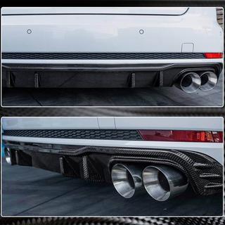 Aizmugurējā bufera difuzors V2 (S-Line Sedan 2015-2019, oglekļa šķiedra) foto 4