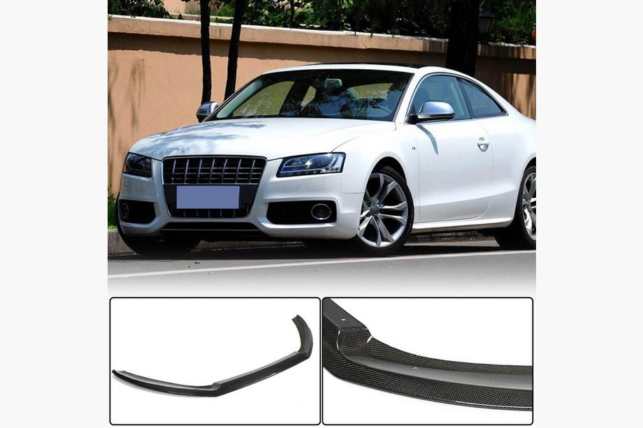 Audi A5 2007–2015 Priekšējā bampera lūpa (S-Line Coupe 2007-2011, oglekļa šķiedra) Image