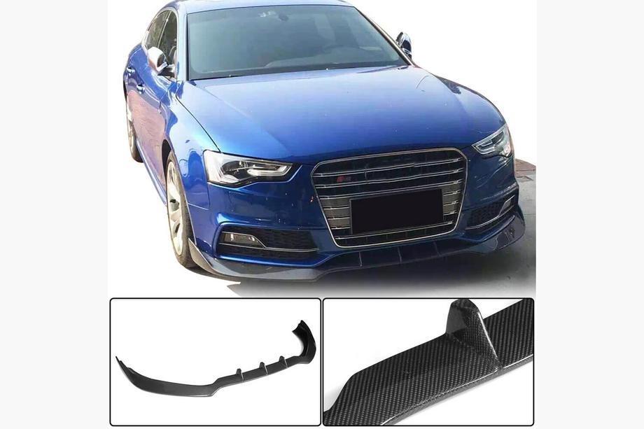 Audi A5 2007–2015 Priekšējā bufera lūpa Lip V3 (S-Line 2012-2015, karbons) Image