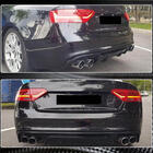 Audi A5 2007–2015 Aizmugurējā bampera difuzors V2 (S-Line 2012-2015, oglekļa šķiedra) foto 4