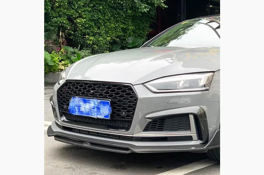 Audi A5 2016–2025 Priekšējā bampera lūpa Lip V2 (S-Line 2021-2025, oglekļa šķiedra) Image