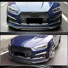 Audi A5 2016–2025 Priekšējā bufera lūpas uzlikas Flap V1 (S-Line 2016-2020, karbons) foto 5