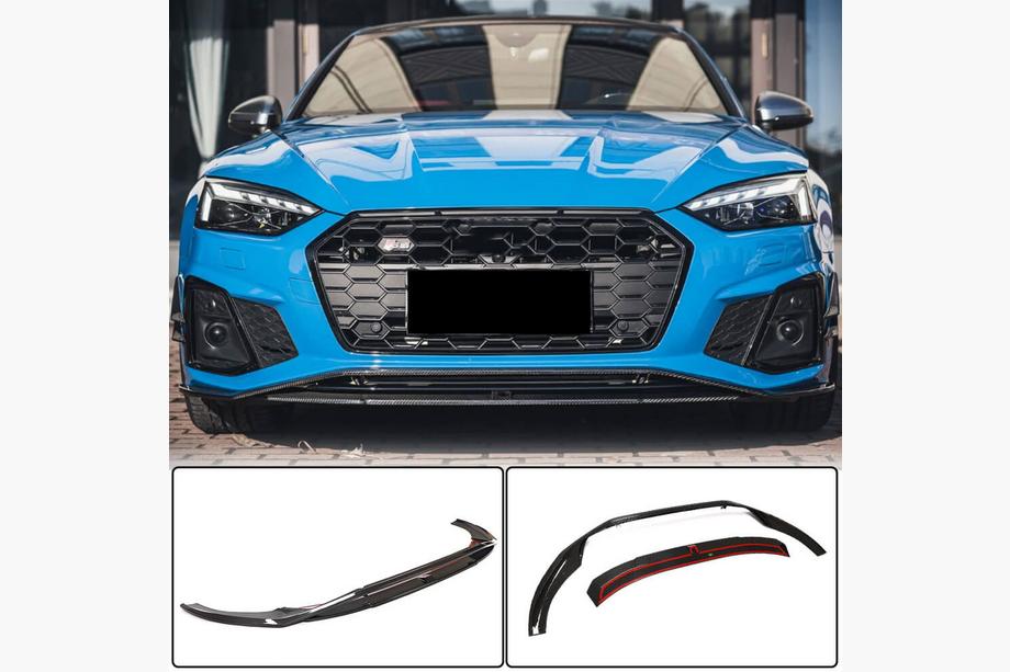 Audi A5 2016–2025 Priekšējā bampera lūpas spoilers Lip V1 (S-Line 2021-2025, oglekļa šķiedra) Image