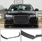 Audi A6 C7 2011–2017 Priekšējā bampera lūpas uzlika Carbon V2 (S-Line 2014-2018) foto 1