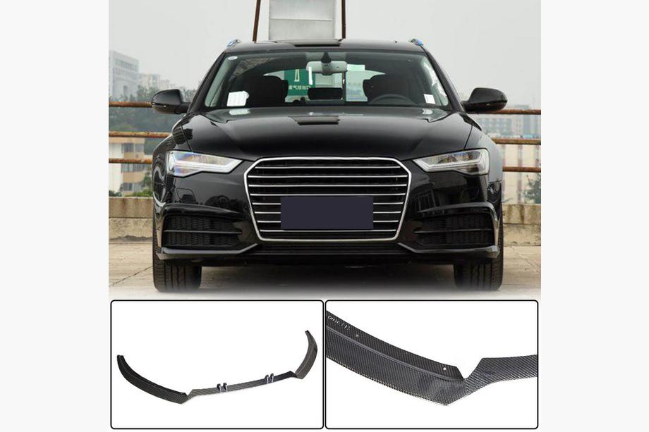 Audi A6 C7 2011–2017 Priekšējā bampera lūpas uzlika Carbon V2 (S-Line 2014-2018) Image