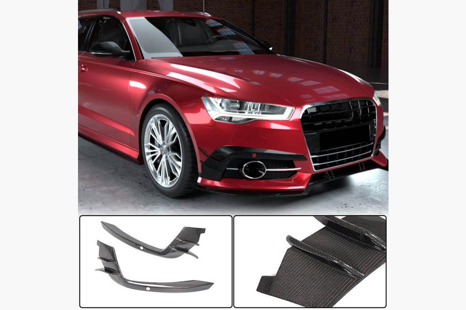Audi A6 C7 2011–2017 Oglekļa šķiedras miglas lukturu apdares (S-Line 2014-2018) Image