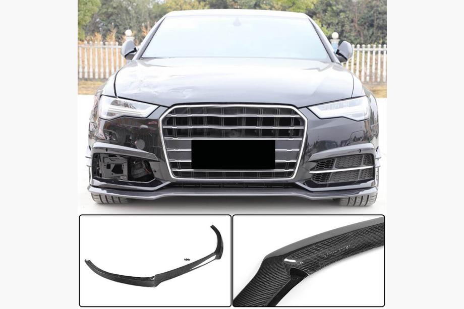 Audi A6 C7 2011–2017 Priekšējā bampera lūpa Carbon V3 (S-Line 2014-2018) Image