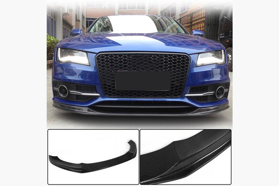 Audi A7 2010–2018 Priekšējā bampera lūpa Lip V2 (S-Line 2010-2014, oglekļa šķiedra) Image