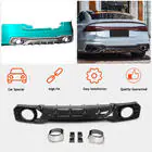 Audi A7 2018– Aizmugurējā bampera difuzors ar izpūtēja uzgaļiem (S-Line 2018-2022, dry carbon) foto 2
