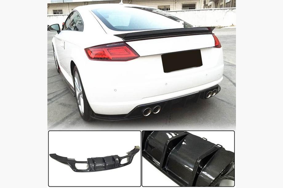 Audi TT 2014–2023 Aizmugurējā bampera difuzors (Base, 2014-2019, Carbon) Image
