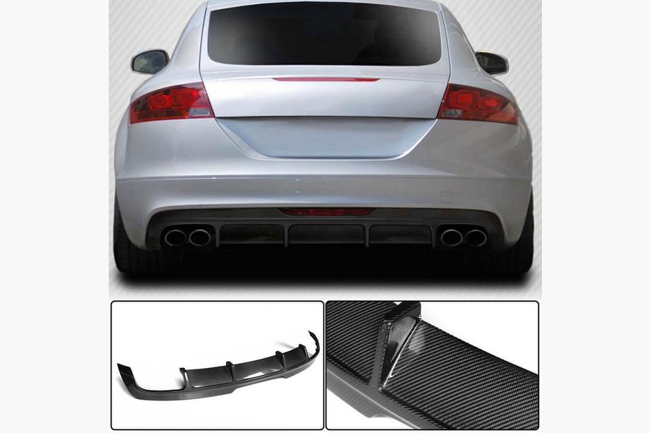 Audi TT 2006–2014 Aizmugurējā bufera difuzors (karbons) Image
